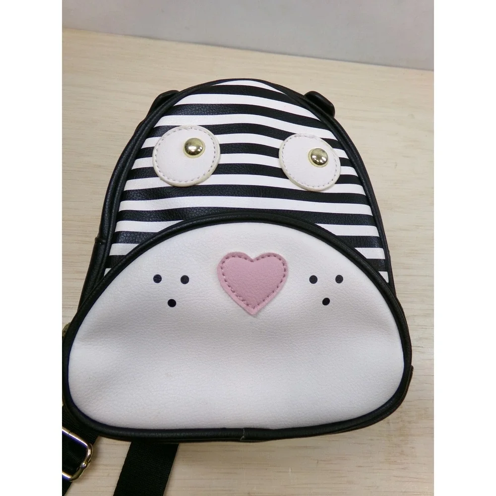 Betsey Johnson Dog Puppy Mini Backpack Black White Floppy Ears Novelty Purse